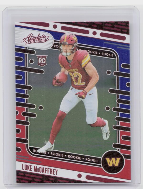 2024 Absolute Luke McCaffrey Red and Blue RC 176 Commanders