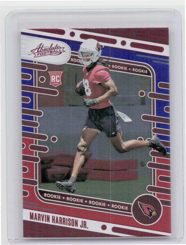 2024 Absolute Marvin Harrison Jr. Red and Blue RC 104 Cardinals