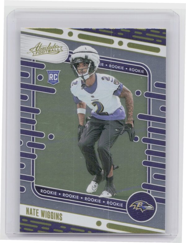2024 Absolute Nate Wiggins Yellow RC 130 Ravens