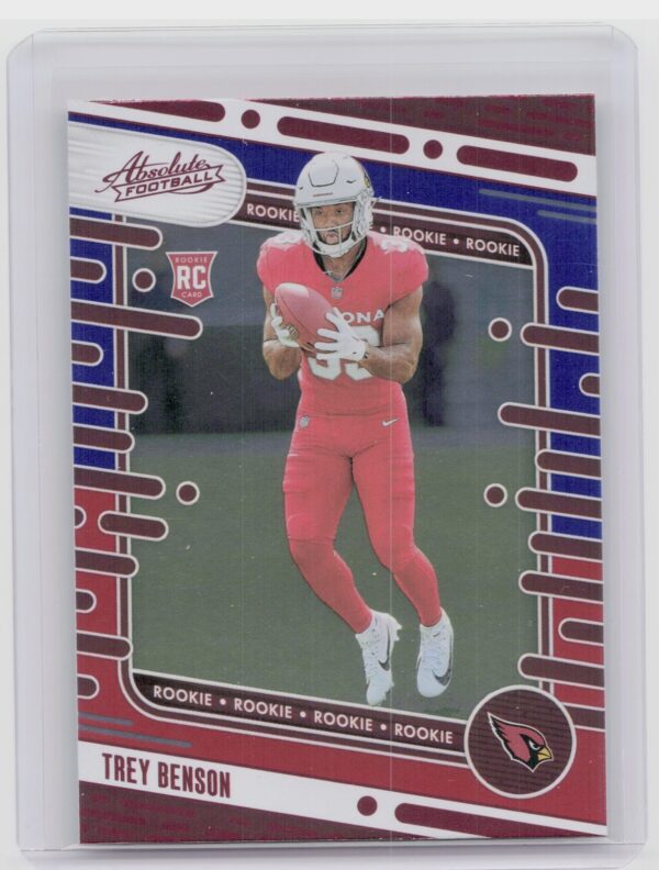 2024 Absolute Trey Benson Red and Blue RC 161 Cardinals
