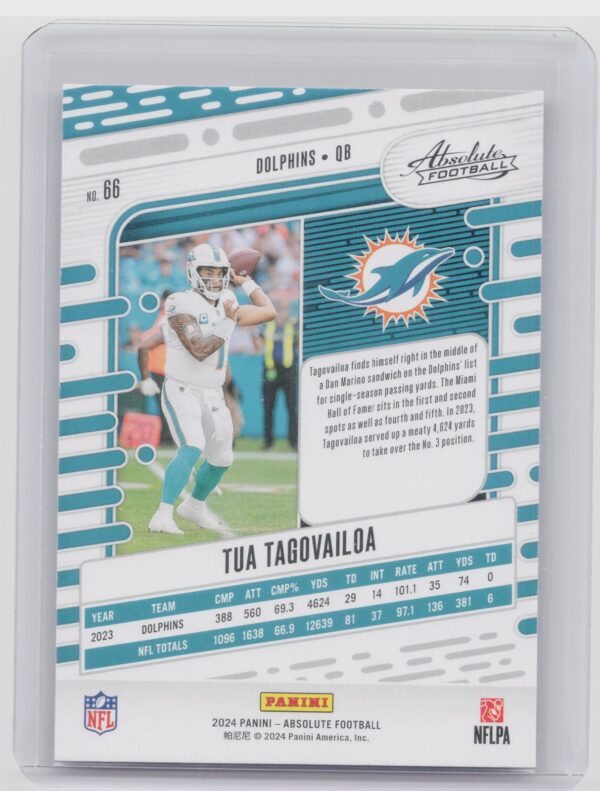 2024 Absolute Tua Tagovailoa Red and Blue 66 Dolphins - Image 3