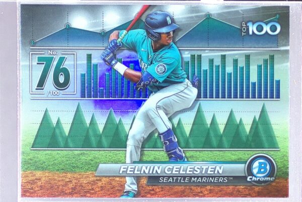 2024 Bowman Felnin Celesten #BTP-76 Mariners Bowman Scouts' Top 100