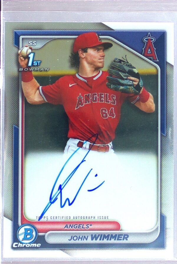 2024 Bowman John Wimmer Auto #CPA-JW Angels Chrome Prospects Autographs