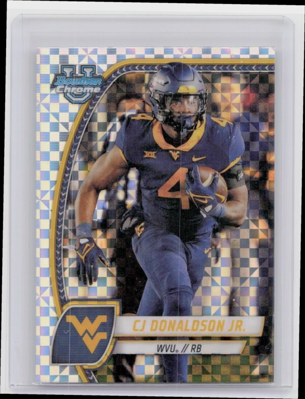 2024 Bowman University Chrome CJ Donaldson Jr. X Fractor 43 Mountaineers