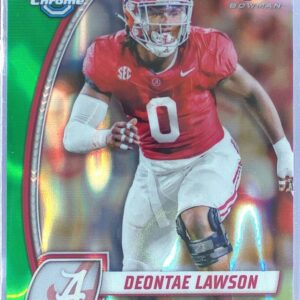 2024 Bowman University Chrome Deontae Lawson Green Lava Refractor /99 RC 58 Tide