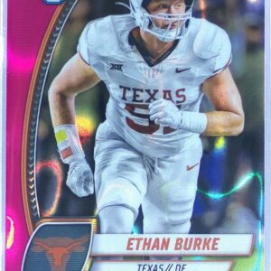 2024 Bowman University Chrome Ethan Burke Pink Lava Refractor RC 32 Longhorns
