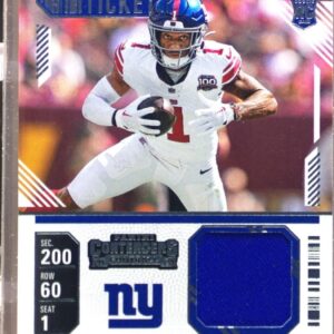 2024 Contenders Malik Nabers JSY RC #RTS-MNS Giants Rookie Ticket Swatches
