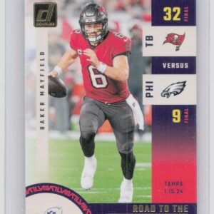 2024 Donruss Baker Mayfield SBWC5 Buccaneers Road to the Super Bowl Wild Card