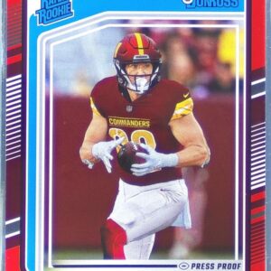 2024 Donruss Ben Sinnott Press Proof Red RC 314 Commanders