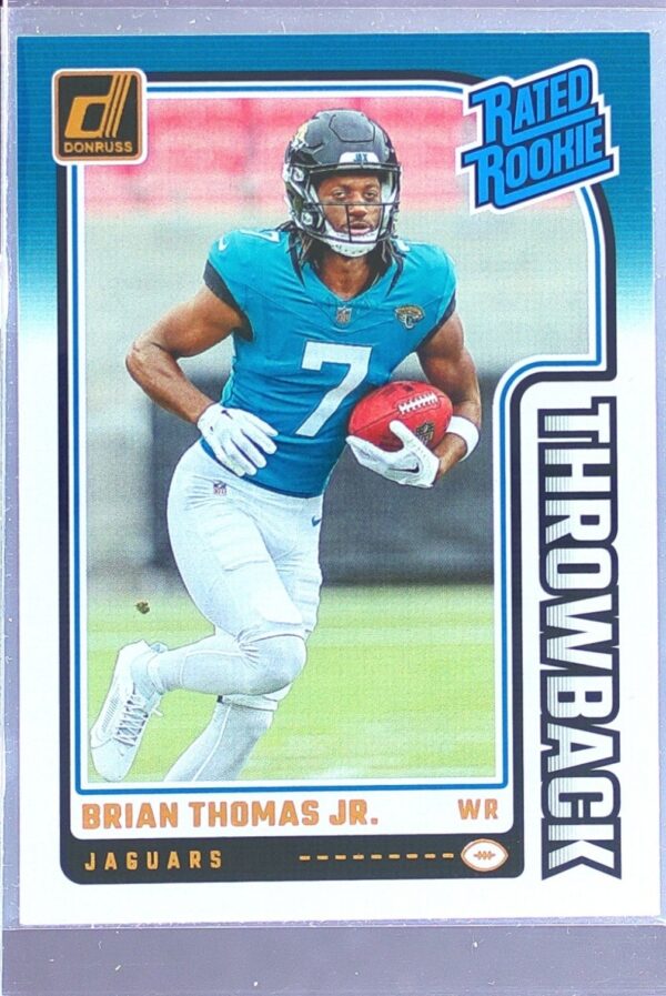 2024 Donruss Brian Thomas Jr. RC 7 Jaguars Rated Rookies Throwback