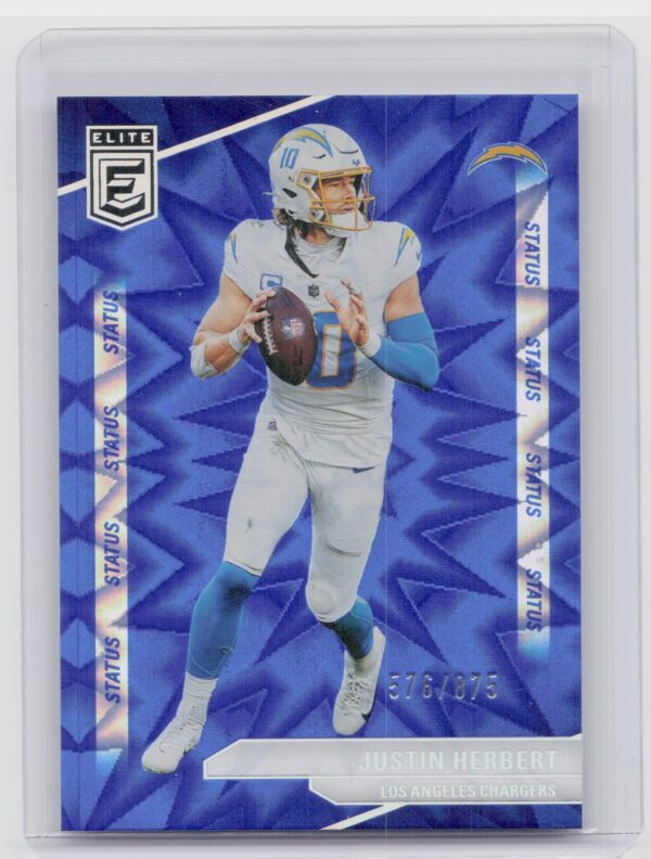 2024 Donruss Elite Justin Herbert Status Explosion /875 60 Chargers