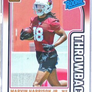 2024 Donruss Marvin Harrison Jr. RC #44 Cardinals Rated Rookies Throwback