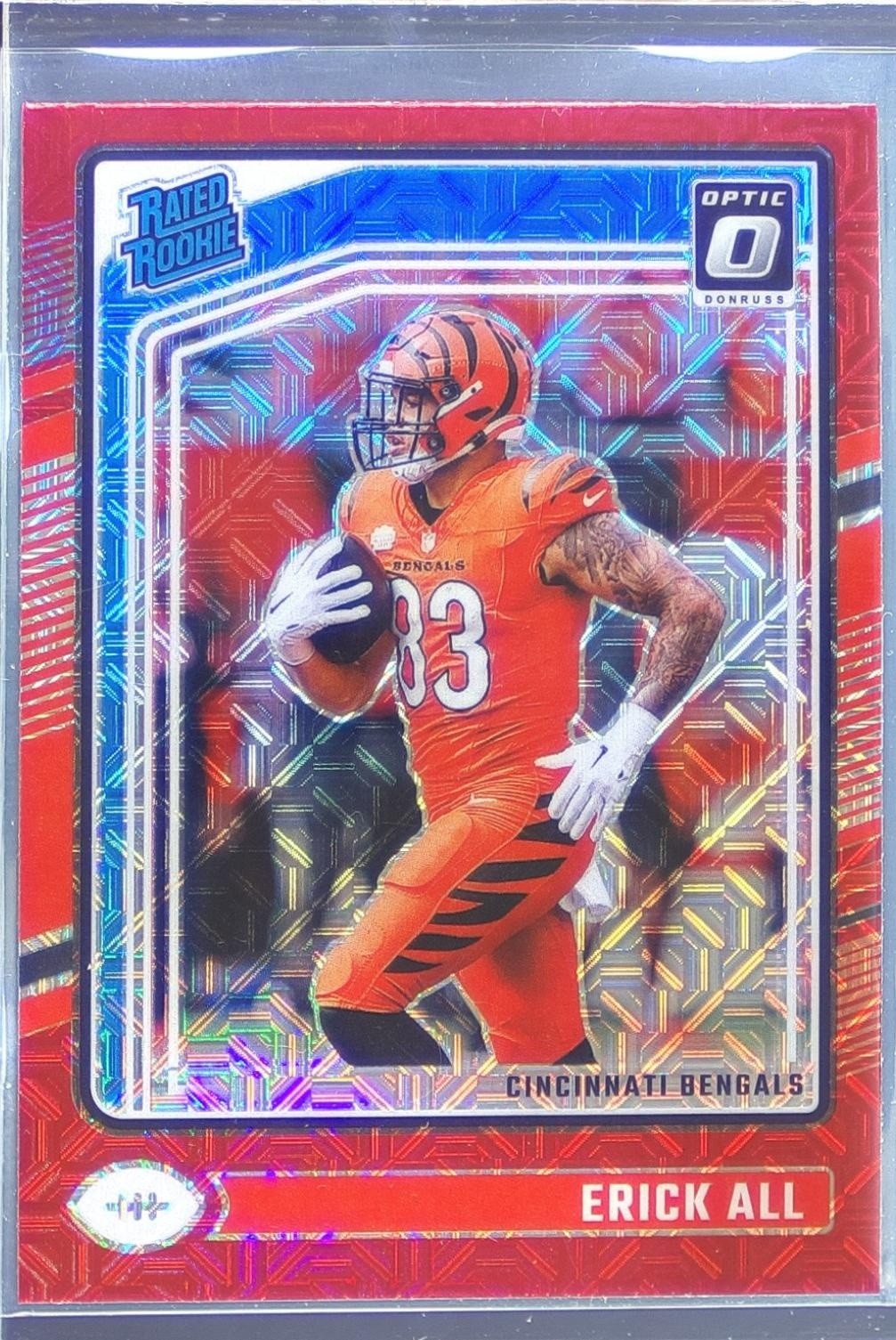 2024 Donruss Optic Erick All Jr. Red Mojo RC #233 Bengals