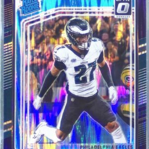 2024 Donruss Optic Quinyon Mitchell Purple Shock RC #282 Eagles