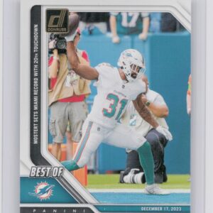 2024 Donruss Raheem Mostert 25 Dolphins Best of Panini Instant