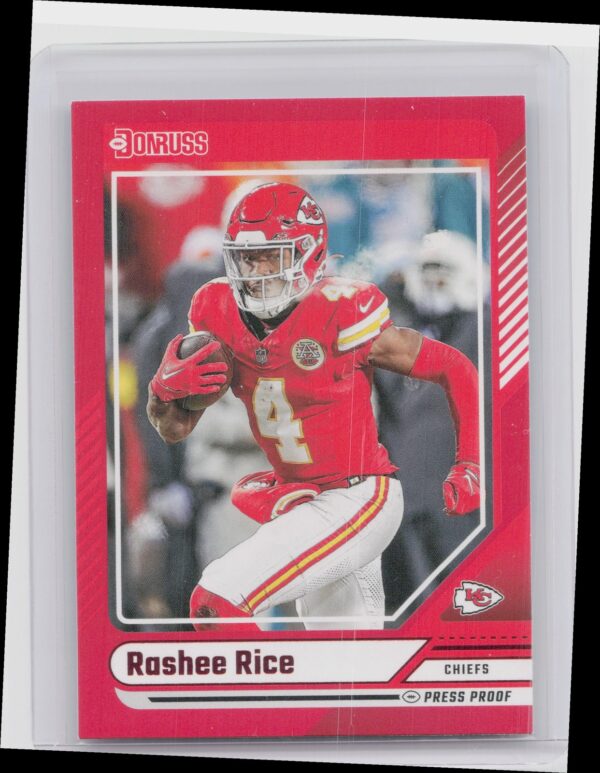 2024 Donruss Rashee Rice Press Proof Red 233 Chiefs