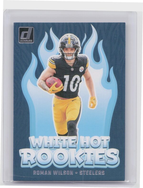 2024 Donruss Roman Wilson RC WH5 Steelers White Hot Rookies