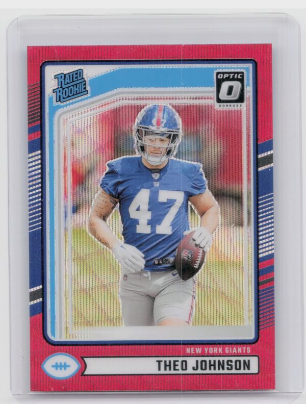 2024 Donruss Theo Johnson Optic Rated Rookies Preview Red Wave 357 Giants