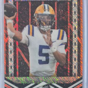 2024 Leaf Collective Press Pass Jayden Daniels 1/1 Pre-Production Orange Shimmer