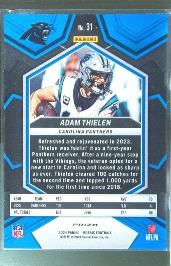 2024 Mosaic Adam Thielen Mosaic Camo Pink 31 Panthers - Image 3