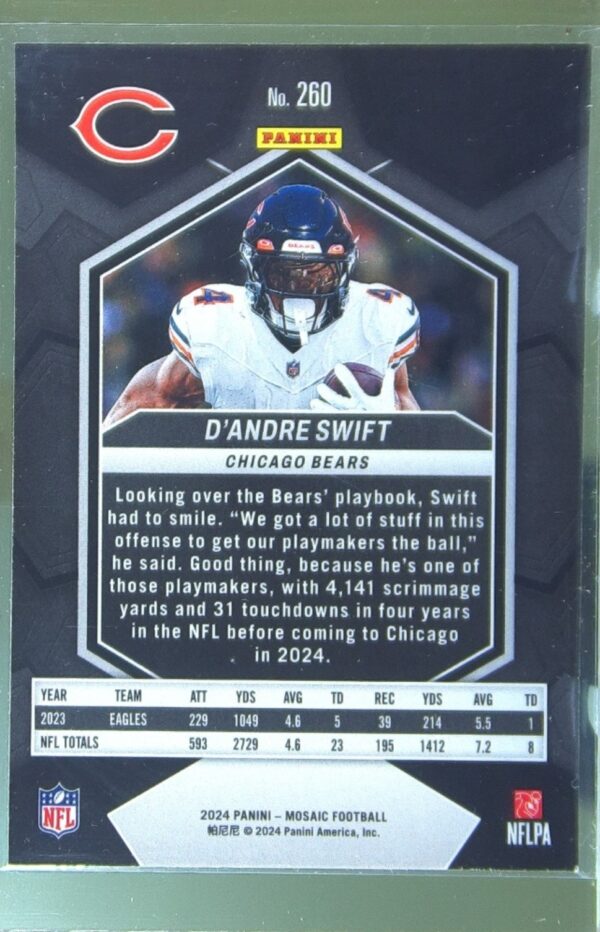 2024 Mosaic D'Andre Swift 260 Bears - Image 3