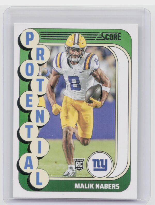 2024 Panini Score Malik Nabers Potential #4 Giants