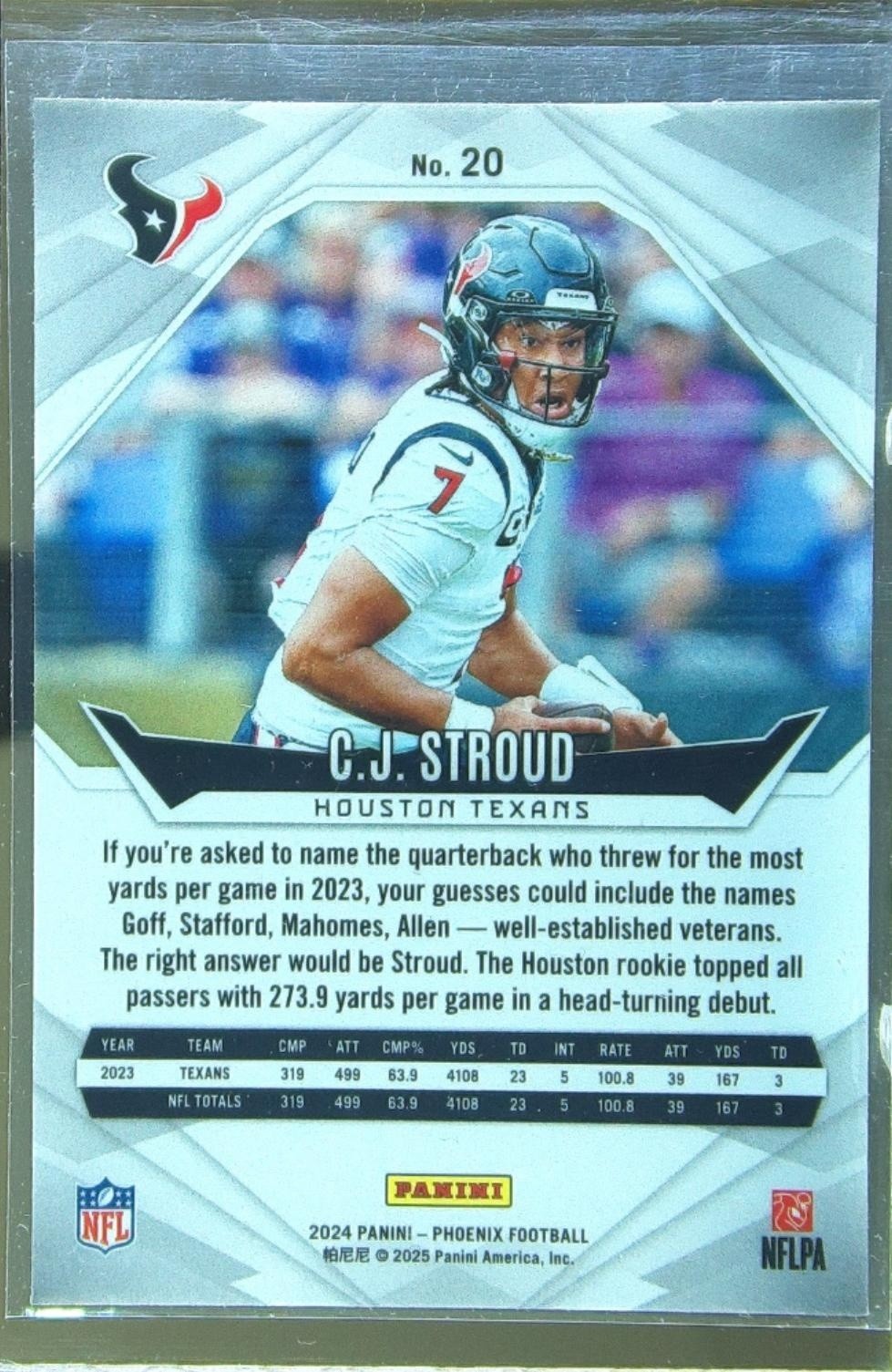 2024 Phoenix C.J. Stroud Orange #20 Texans - Image 3