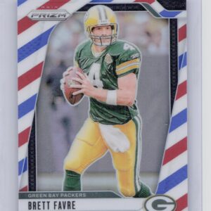 2024 Prizm Brett Favre Red White and Blue 110 Packers