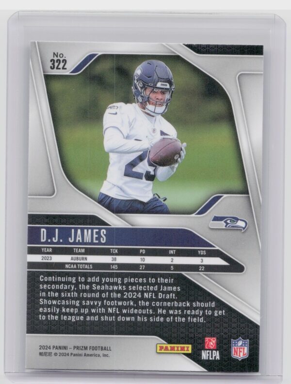 2024 Prizm D.J. James RC 322 Seahawks - Image 3