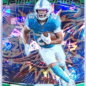 2024 Prizm De'Von Achane 12 Dolphins Fireworks Green Ice Prizm