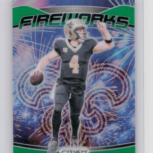 2024 Prizm Derek Carr 11 Saints Fireworks Green Prizm