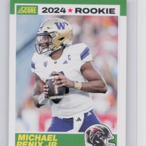2024 Score Michael Penix Jr. RC #7 Falcons 35th Anniversary Rookies Purple