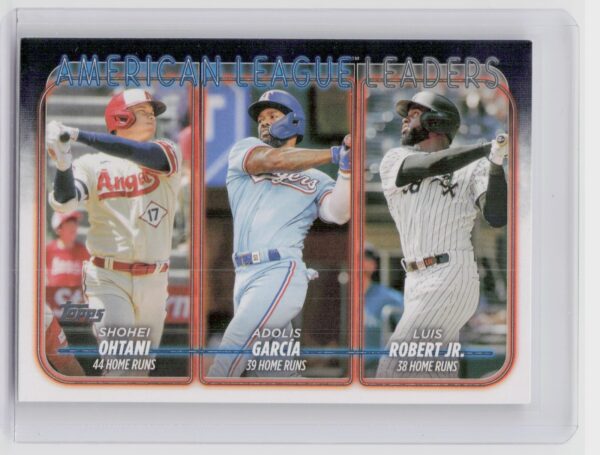 2024 Topps American League Leaders Home Runs (Shohei Ohtani / García / Robert)