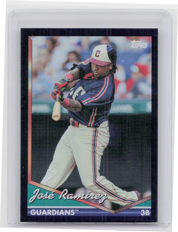 2024 Topps Archives Jose Ramirez Black Foilboard #286 Guardians