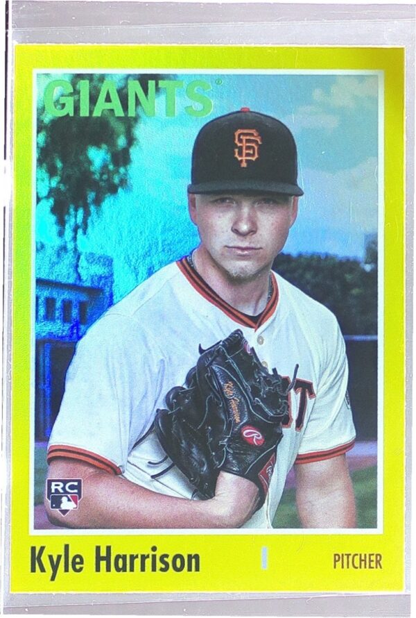 2024 Topps Archives Kyle Harrison Yellow Foilboard RC #144 Giants
