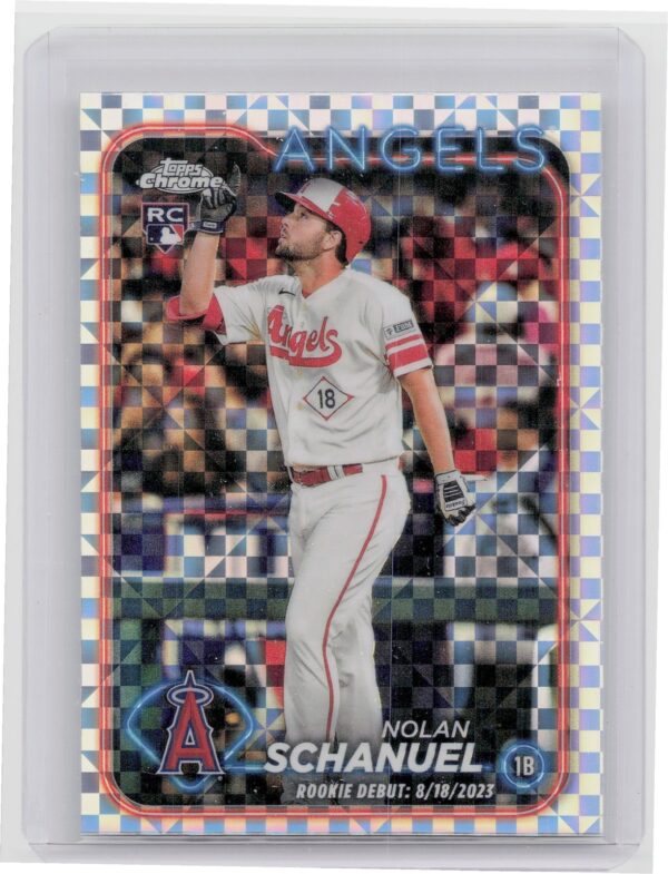2024 Topps Chrome Update Nolan Schanuel X Fractors RC #USC68 Angels