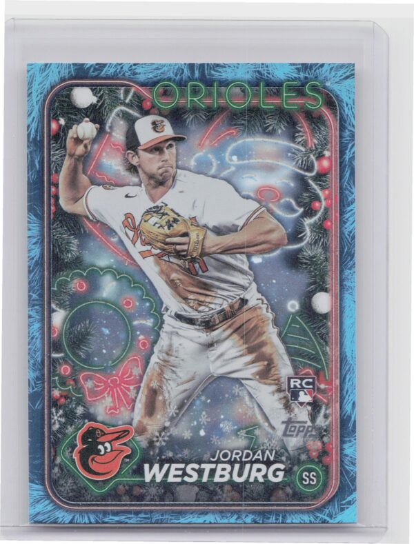 2024 Topps Holiday Jordan Westburg Holiday Tree Blue Metallic #H29 Orioles