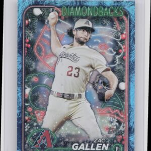 2024 Topps Holiday Zac Gallen Holiday Tree Blue Metallic #H109 Diamondbacks