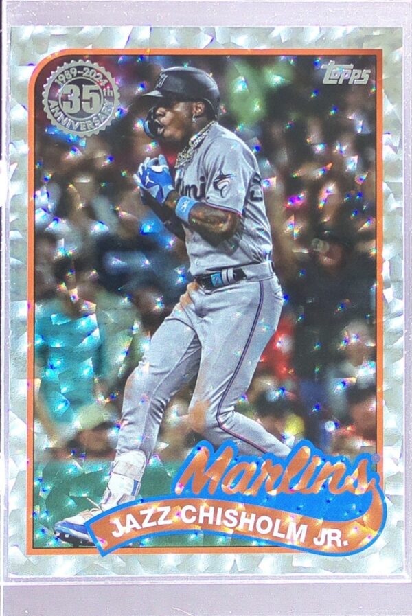 2024 Topps Jazz Chisholm Jr. #89B-5 Marlins 1989 35th Anniversary Foil