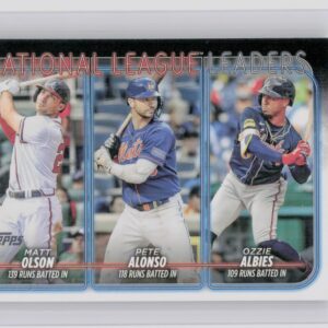 2024 Topps National League Leaders RBIs (Matt Olson / Pete Alonso / Ozzie Albies