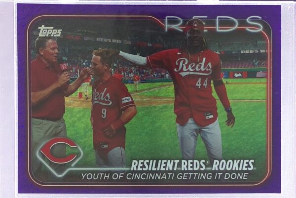 2024 Topps Resilient Reds Rookies: Youth of Cincinnati Purple Holofoil /799
