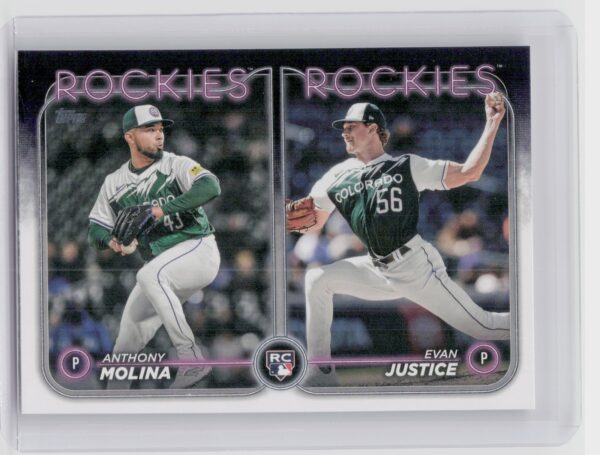 2024 Topps Update Evan Justice  / Anthony Molina RC #US270 Rockies