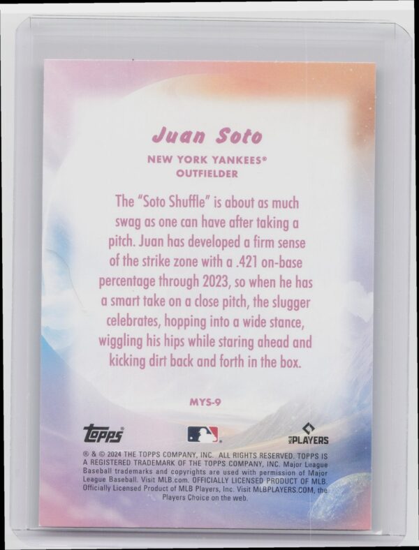 2024 Topps Update Juan Soto #MYS-9 Yankees Mystical - Image 3