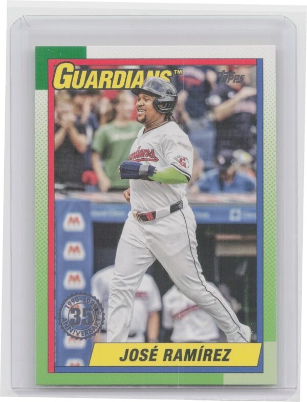 2025 Topps Jose Ramirez #T90-51 Guardians 1990 Topps Baseball 35th Anniversary