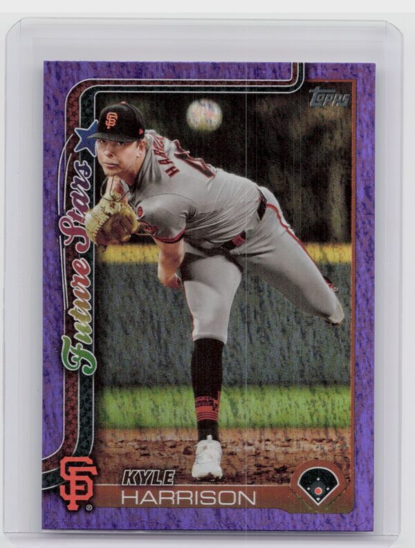 2025 Topps Kyle Harrison Purple Holo Foil /250 #177 Giants