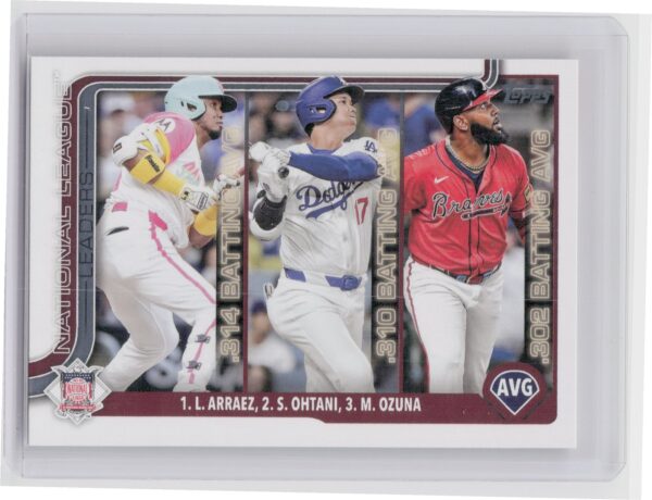 2025 Topps National League Leaders AVG (Luis Arraez / Shohei Ohtani / Marcell Oz