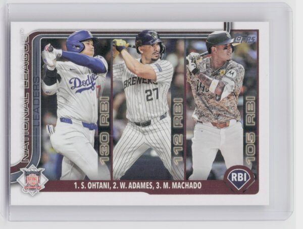 2025 Topps National League Leaders RBI (Shohei Ohtani / Willy Adames / Manny Mac