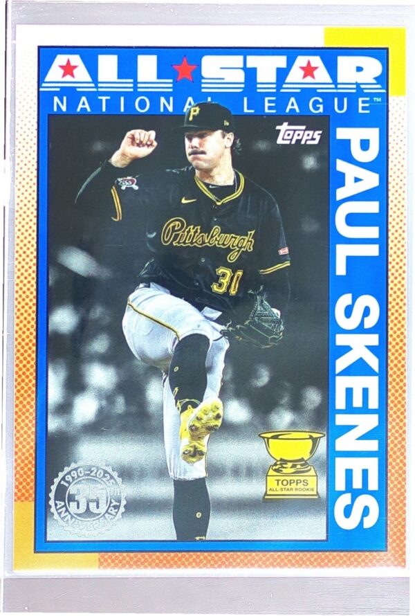 2025 Topps Paul Skenes #90AS-17 Pirates 1990 Topps 35th Anniversary All Star