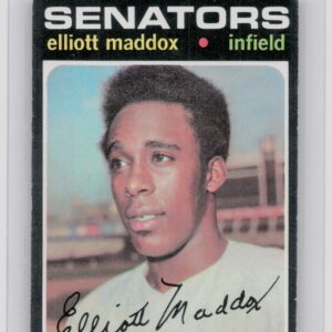 1971 Topps Elliott Maddox RC #11 Senators