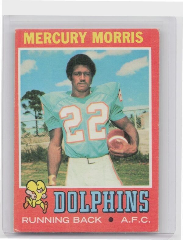 1971 Topps Mercury Morris RC #91 Dolphins